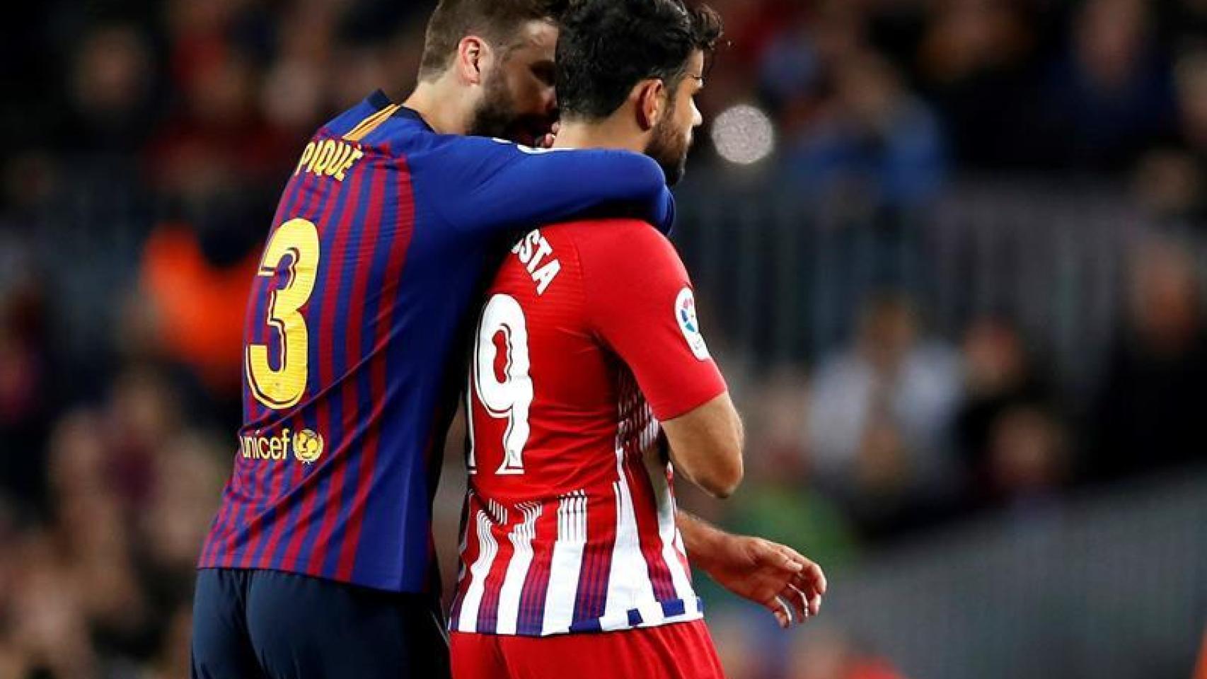 Piqué y Diego Costa