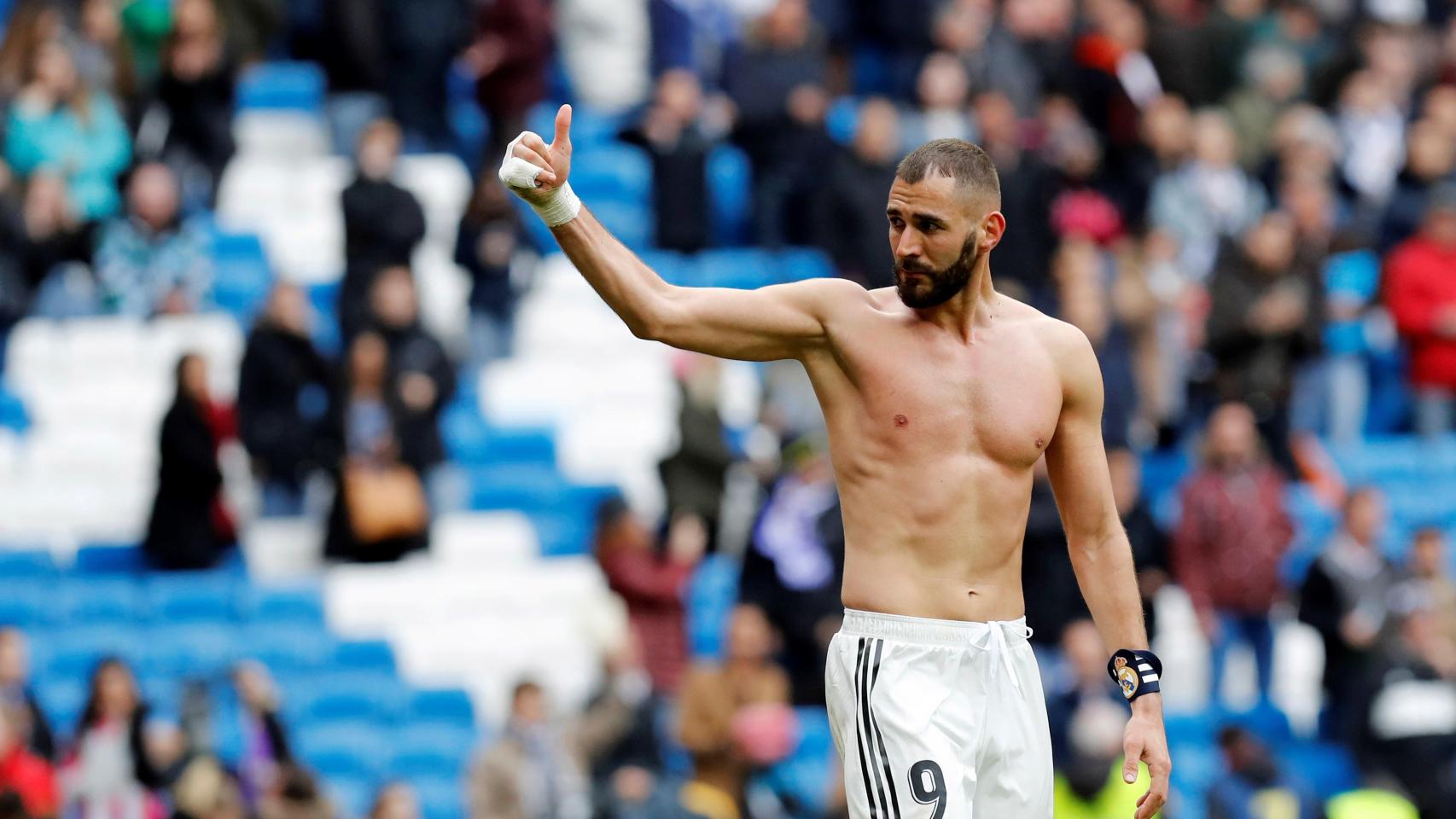 Benzema, tras su doblete contra el Eibar