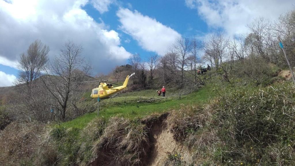 Imagen de las labores de rescate del 112