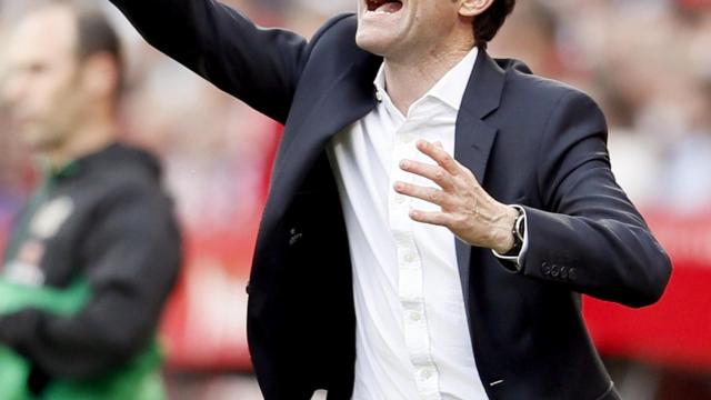 Marcelino, durante un momento del partido