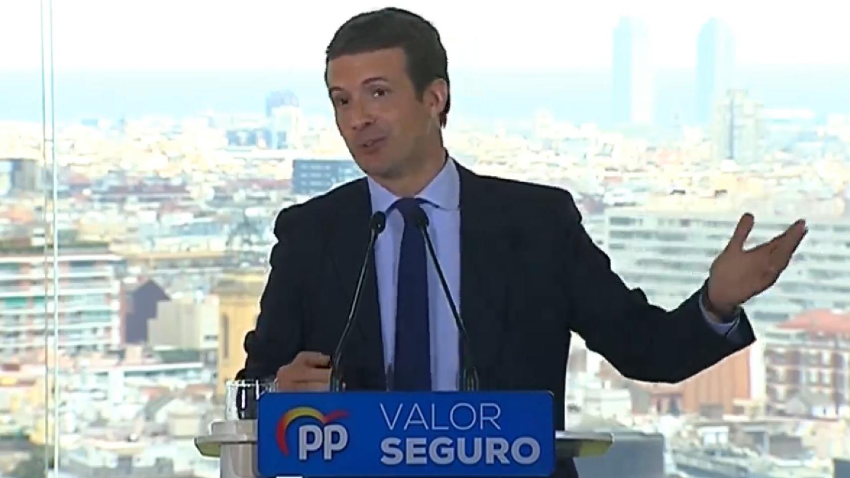 Pablo Casado en la presentación del programa.