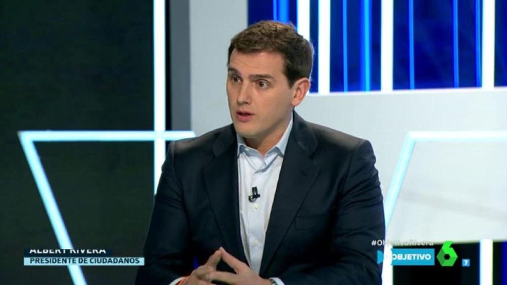 Albert Rivera, durante la entrevista en 'El Objetivo' de La Sexta.