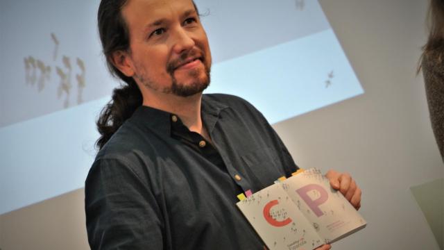 Pablo Iglesias, durante la presentación del programa de Podemos para las elecciones del 28-A.