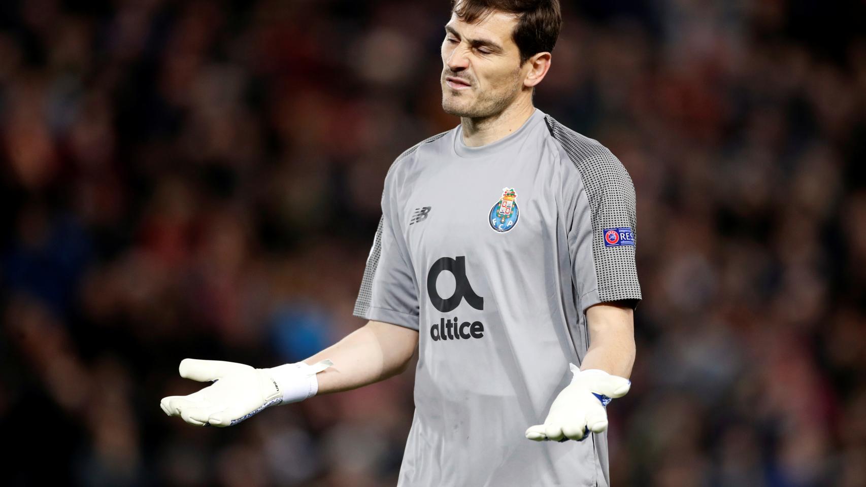 Casillas, en un momento del partido