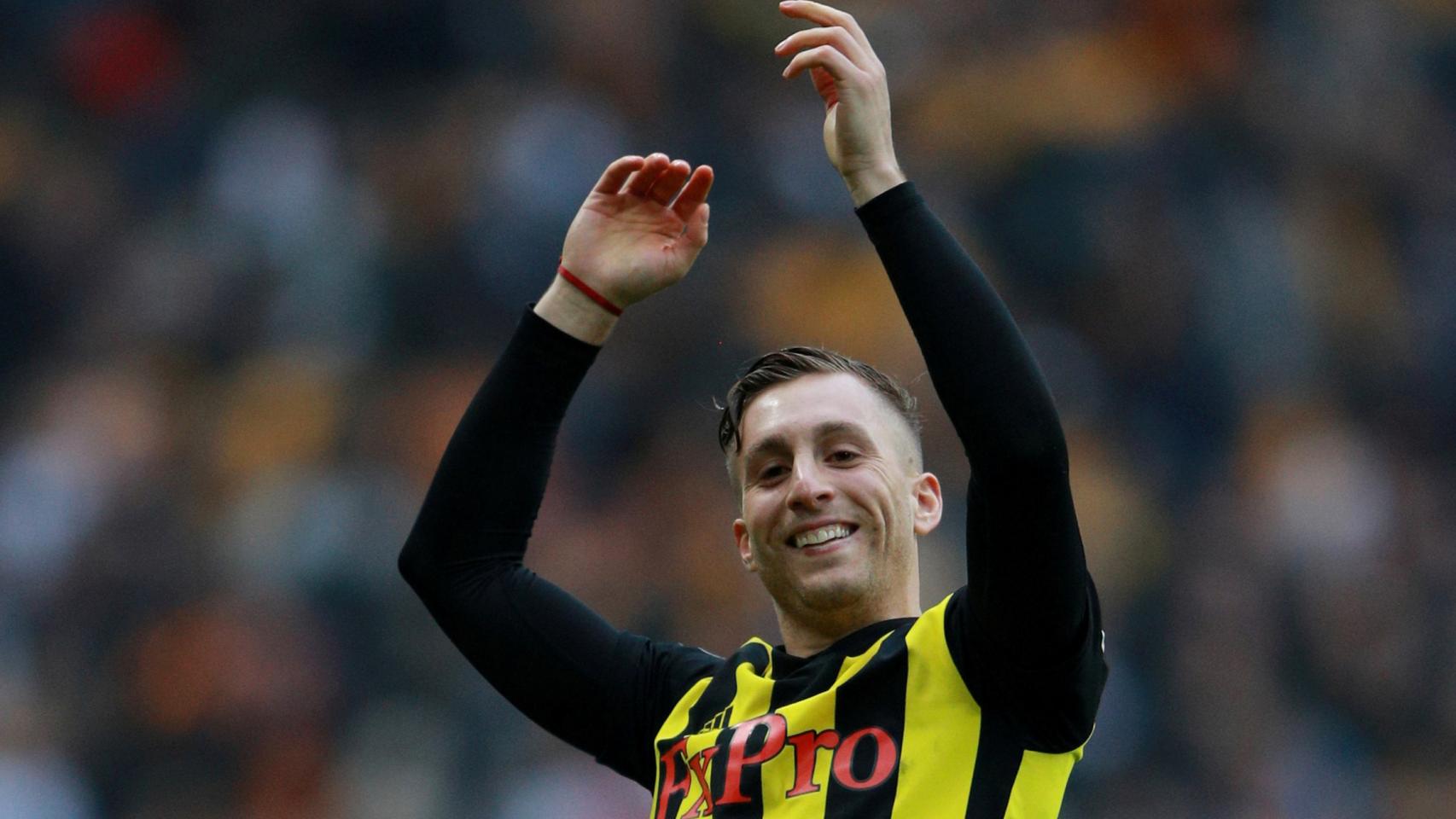 Deulofeu, durante un partido con el Watford