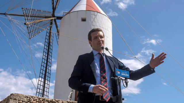 El presidente del PP, Pablo Casado, este martes en Menorca.