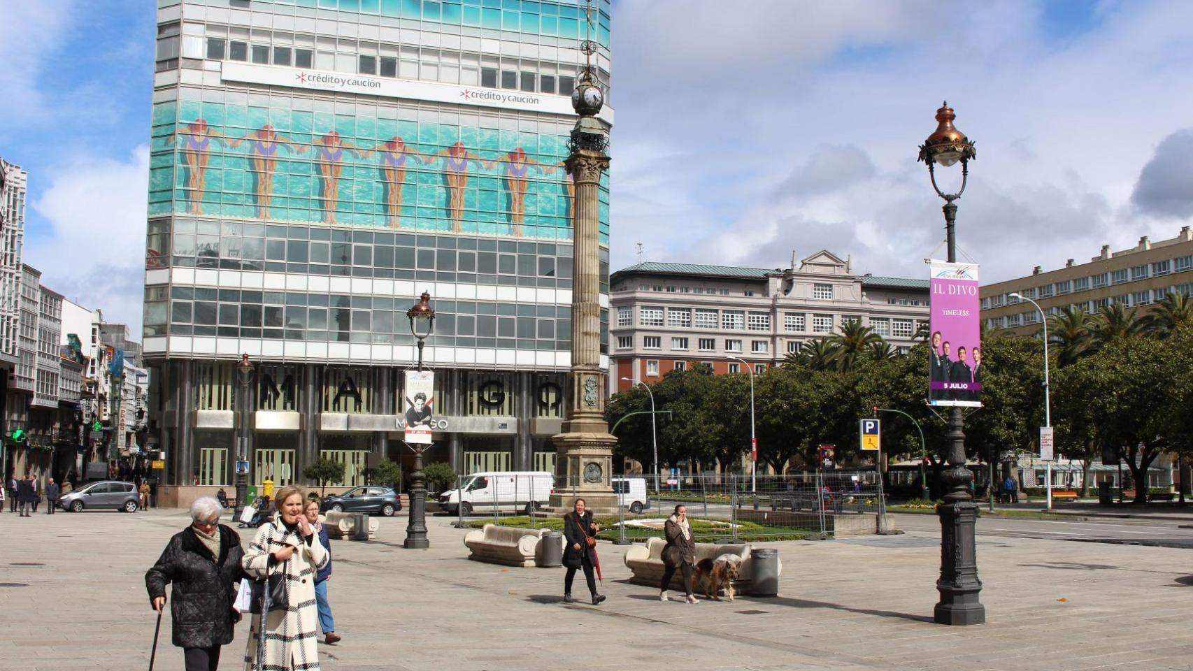 El Obelisco de A Coruña.