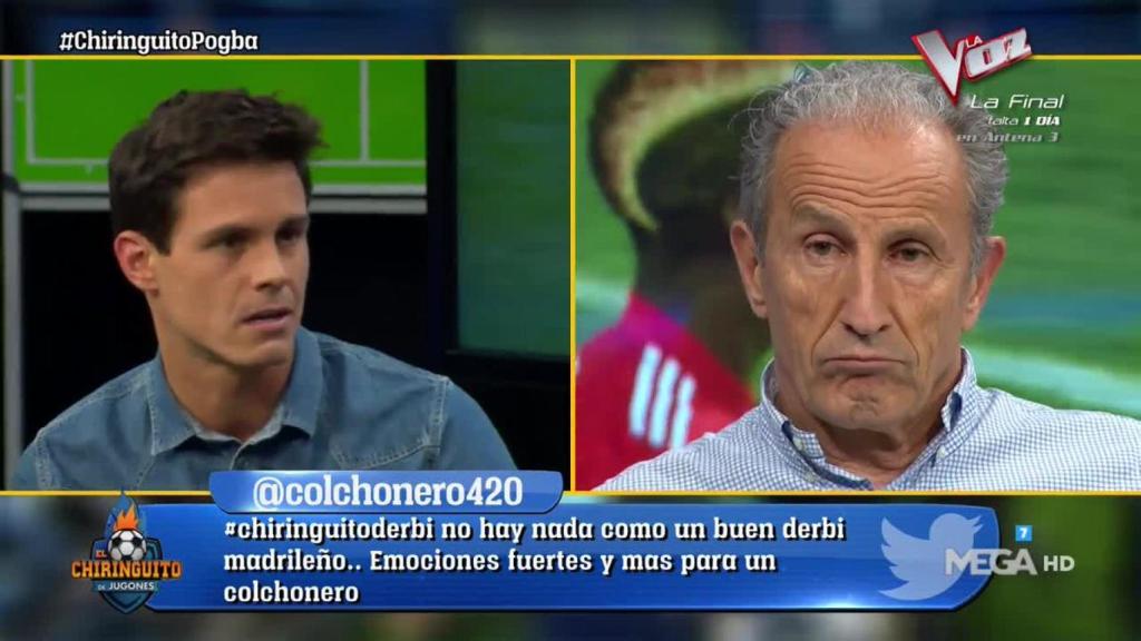 Edu Aguirre en El Chiringuito. Foto: Twitter (@elchiringuitotv)