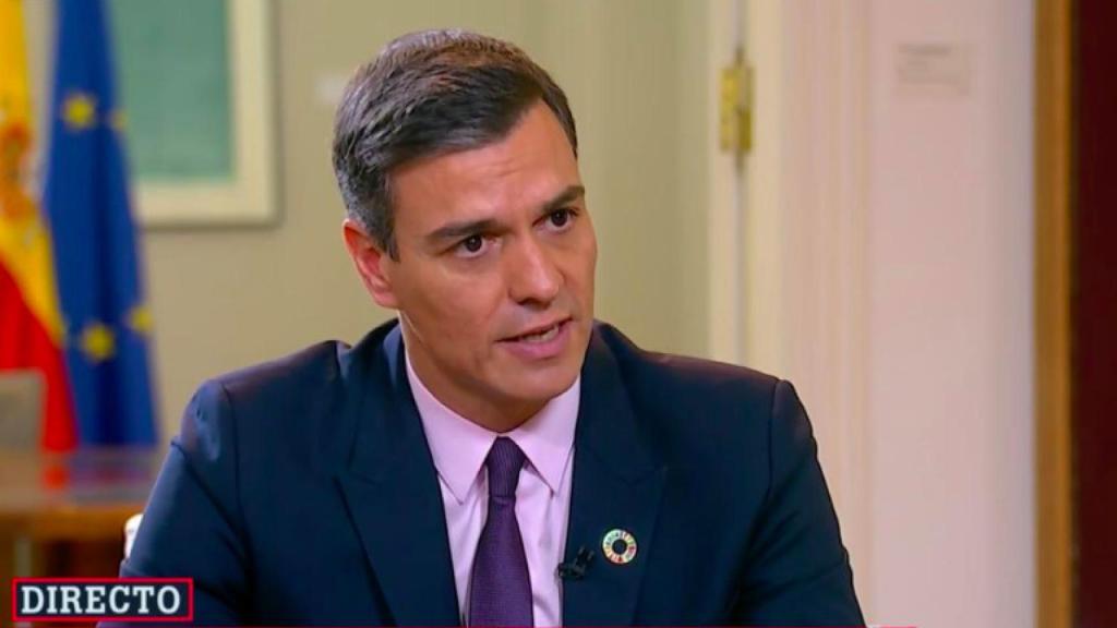 Pedro Sánchez, presidente del Gobierno, durante su entrevista en La Sexta.