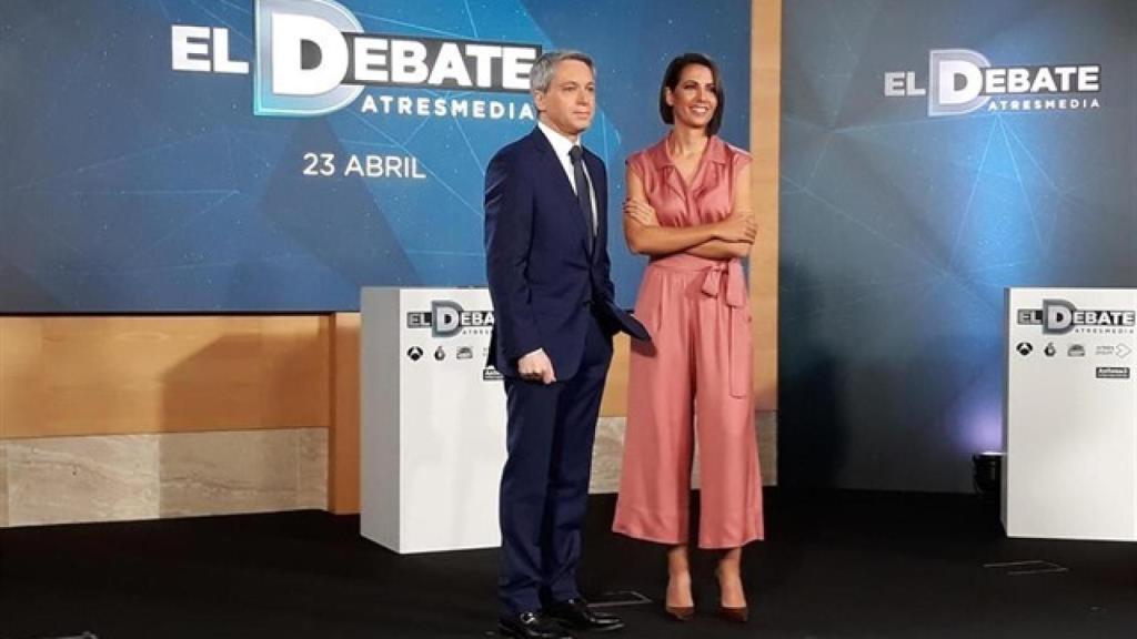 Vicente Vallés y Ana Pastor durante una comparecencia para presentar el debate.