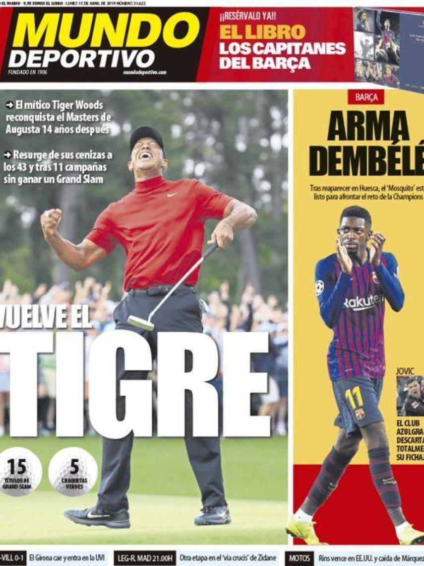 La portada del diario Mundo Deportivo (15/04/2019)