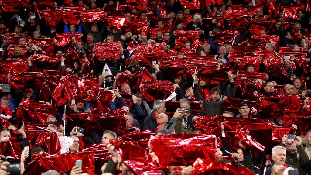 Aficionados del Ajax en el duelo de ida ante la Juventus