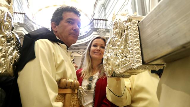 Antonio Banderas no se ha perdido la Semana Santa de Málaga.