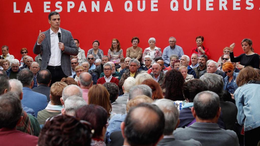 Pedro Sánchez, este lunes en Leganés.