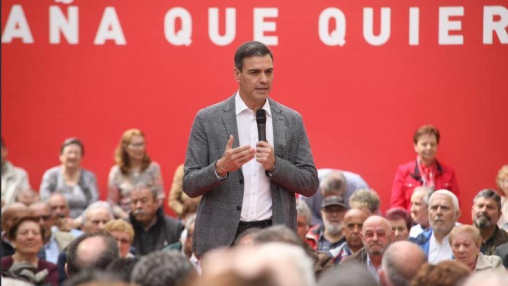Pedro Sánchez durante un acto del PSOE.