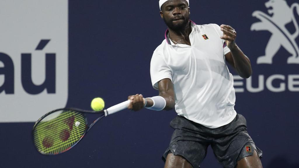 Tiafoe, durante un torneo