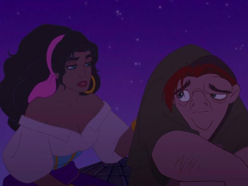 Esmeralda y Quasimodo.