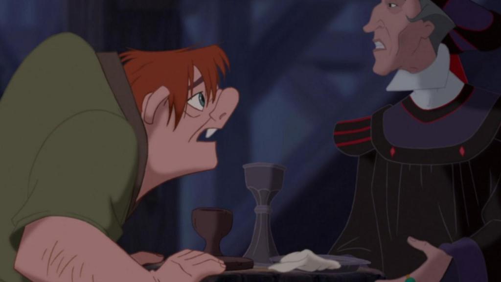 Quasimodo y Frollo.