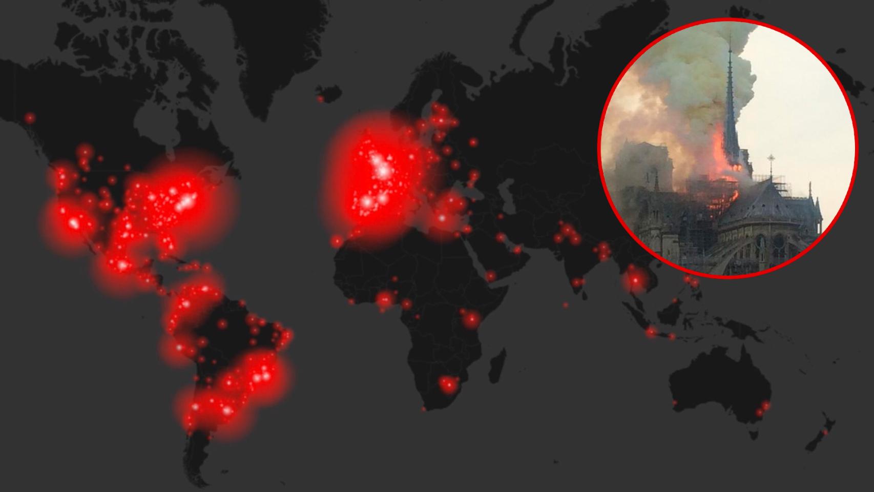 Twitter llora por Notre Dame: 10.000 tuits por minuto y miles de corazones rotos