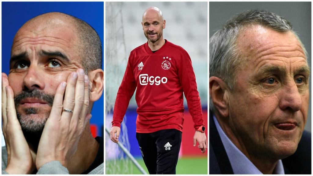 Guardiola, Ten Hag y Johan Cruyff