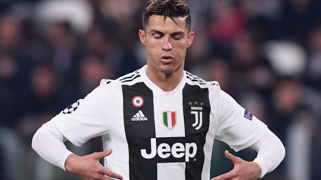 Cristiano Ronaldo, en el partido entre la Juventus y el Ajax de la Champions League