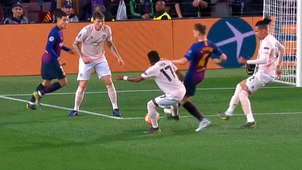 El VAR decide que el penalti sobre Rakitic no era