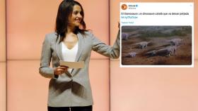 Inés Arrimadas y todo Twitter se mofan del dinosaurio catalán de TV3