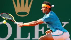 Nadal en el partido contra Dimitrov