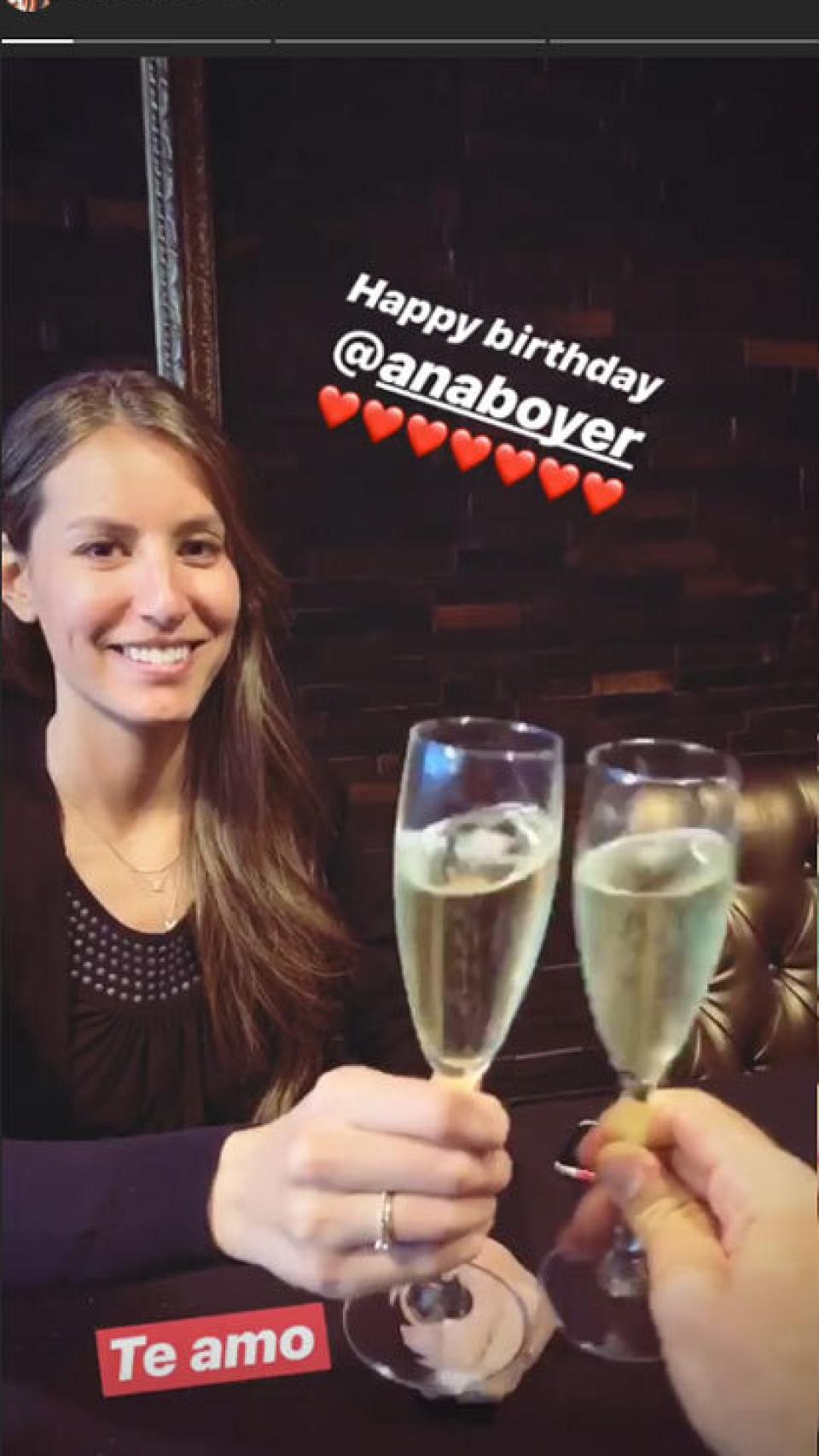 Ana Boyer y Fernando Verdasco cenando en Barcelona.