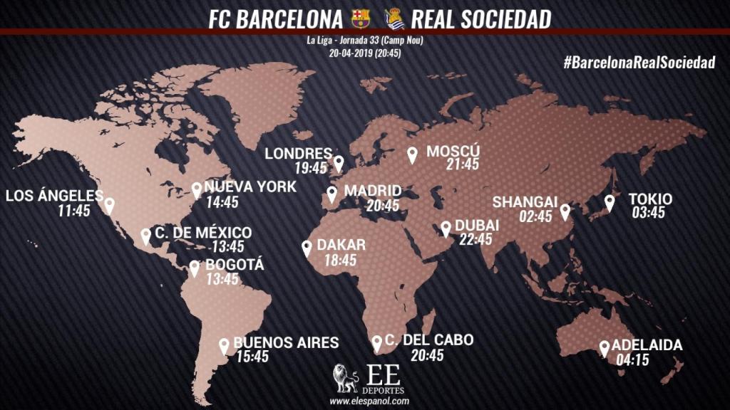 Horario Barcelona - Real Sociedad