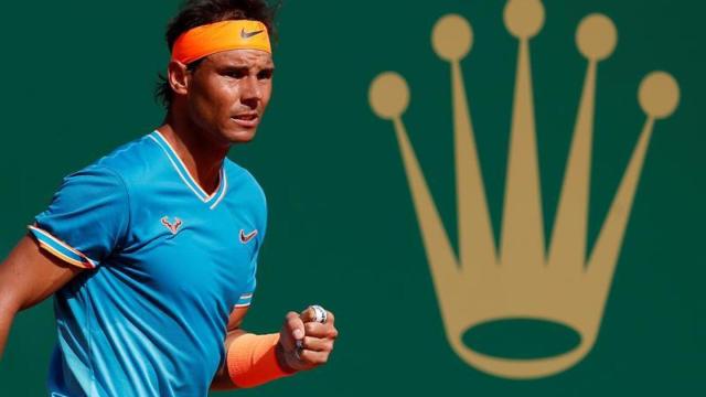 Nadal en el partido contra Guido Pella