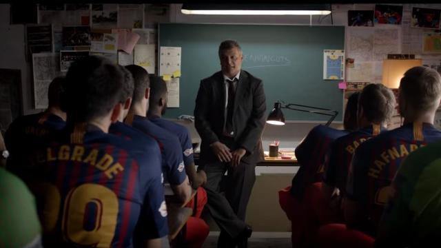 El Barça se 'disfraza' al estilo 'La Casa de Papel' para asaltar la Champions. Foto: FC Barcelona.