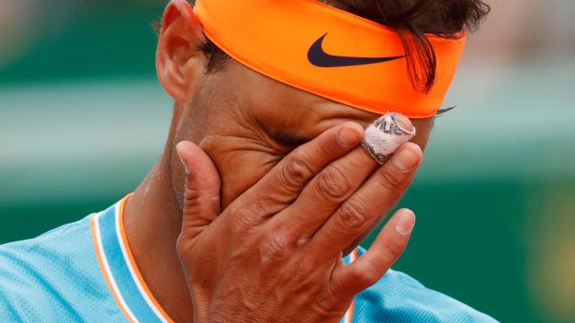 Nadal, lamentándose en el partido ante Fognini.