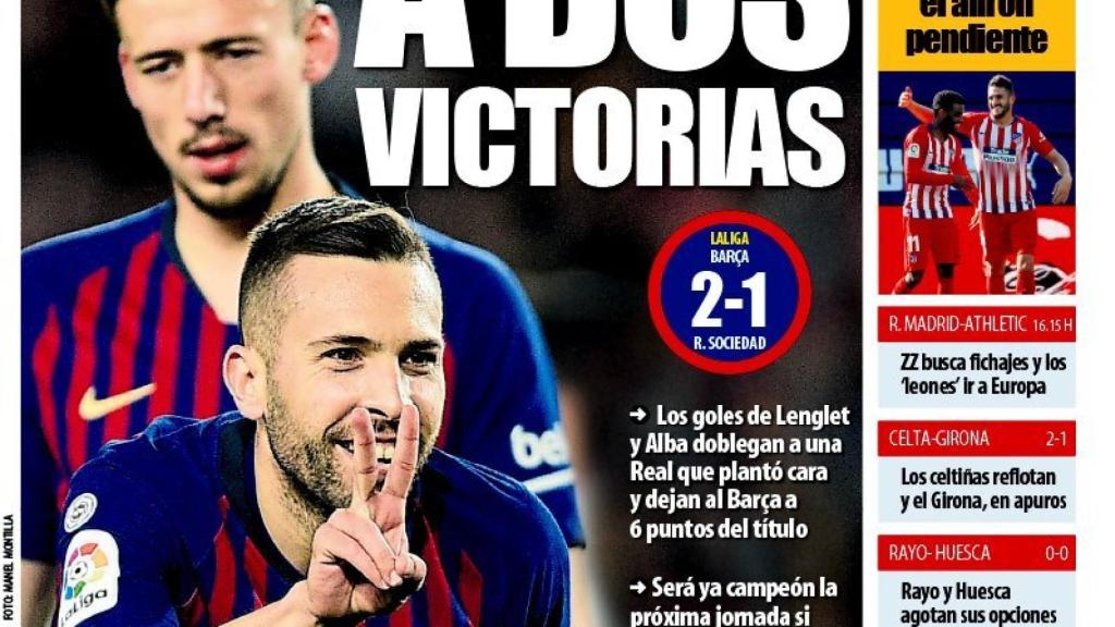 La portada del diario Mundo Deportivo (21/04/2019)