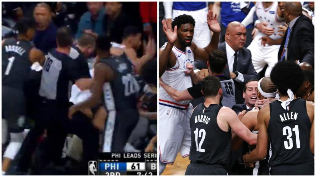 La brutal pelea entre los Nets y los Sixers