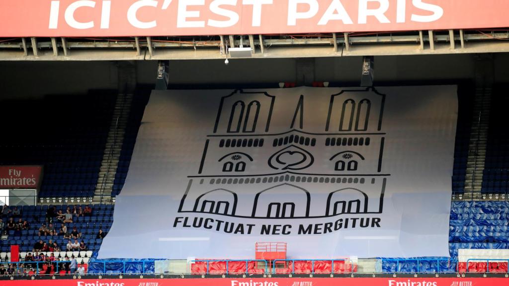 Tifo de la afición del PSG