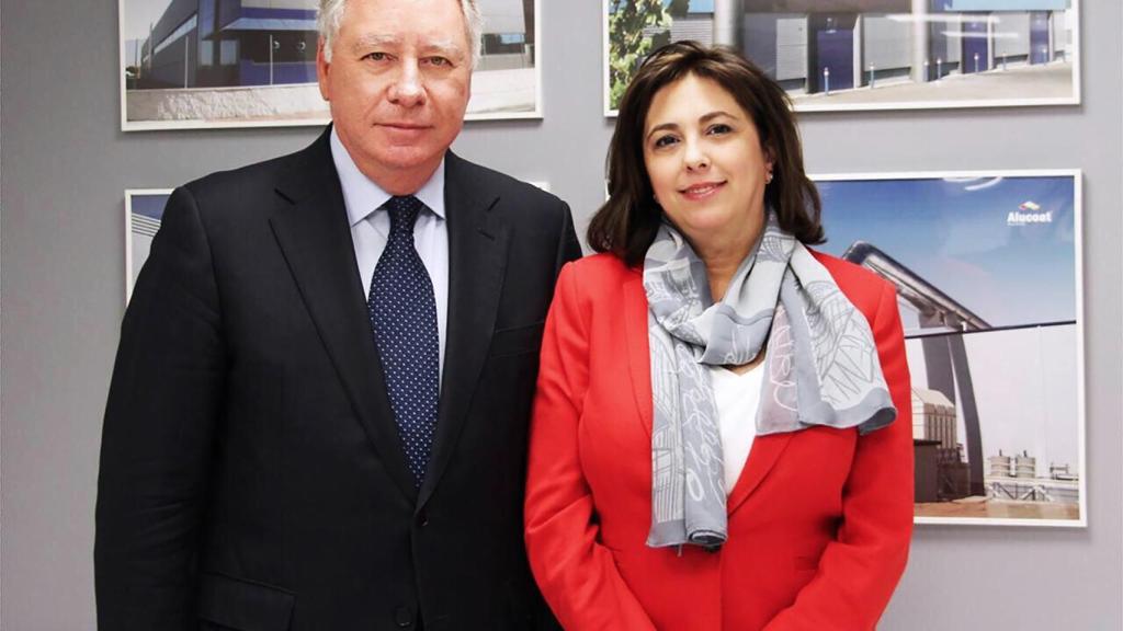 Rosa García y Clemente González Soler (presidente de Alibérico).