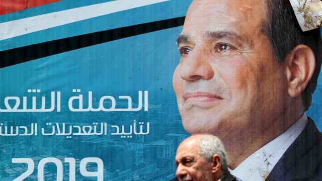 Un cartel del presidente Abdelfatah Al-Sisi en Egipto.