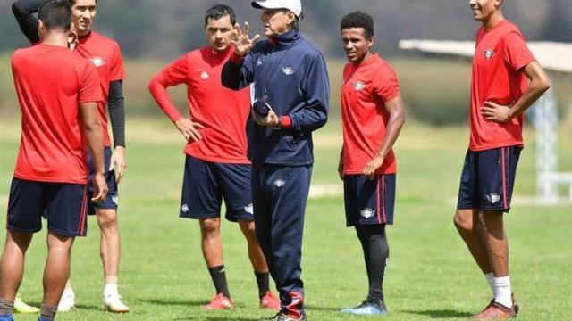 Miguel Ángel Portugal, durante un entrenamiento