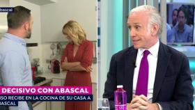 Susanna Griso con Santiago Abascal y Eduardo Inda.