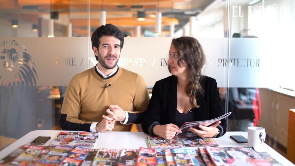 Raúl Rodríguez y Cristina Rodrigo en el kiosco rosa.