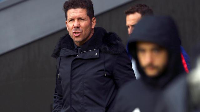 Simeone, en un momento del partido