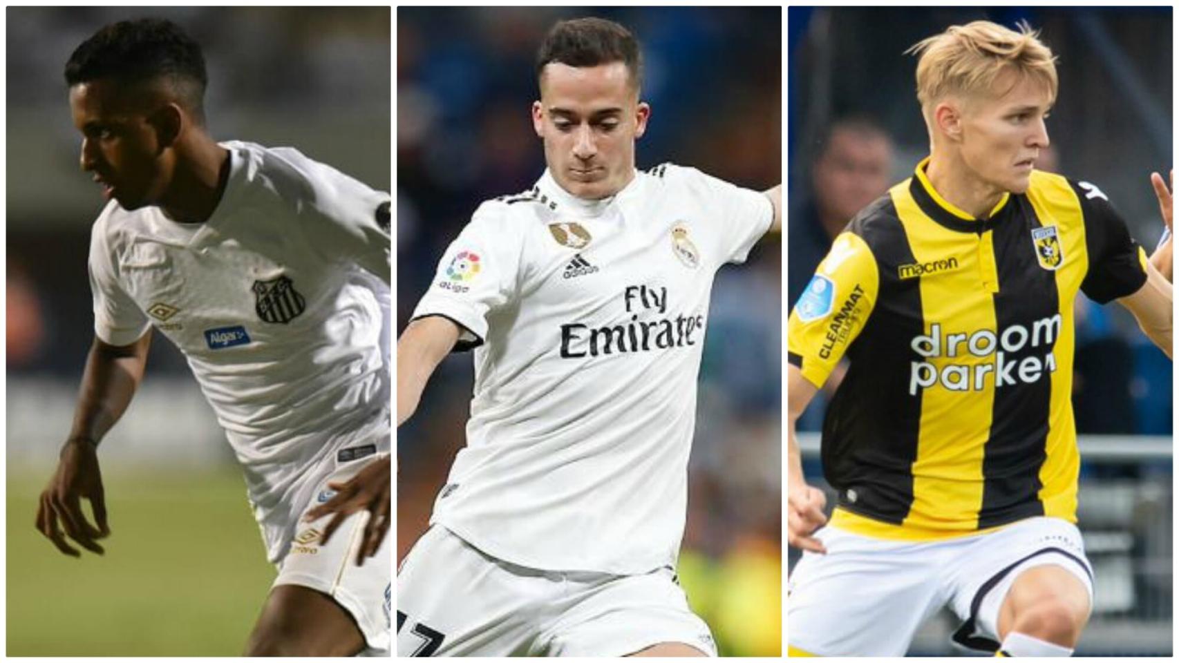 Rodrygo, Odegaard y Lucas Vázquez