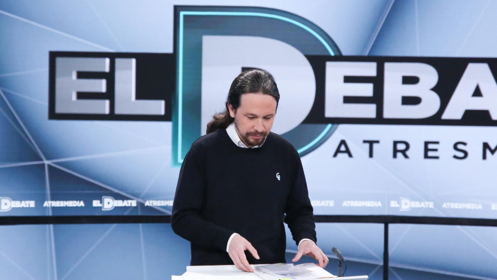 Pablo Casado, Pablo Iglesias, Pedro Sánchez y Albert Rivera, durante el debate.