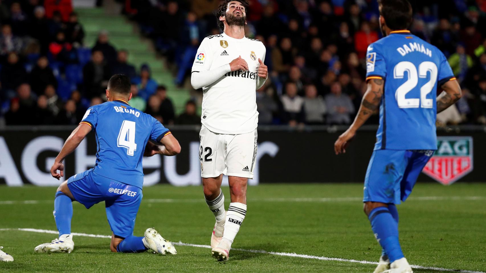 Isco se lamenta de una ocasión fallada frente al Getafe