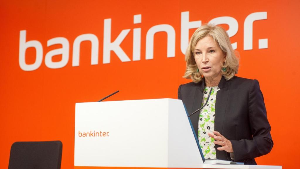 María Dolores Dancausa, CEO de Bankinter, en la rueda de prensa sobre resultados del 1T.