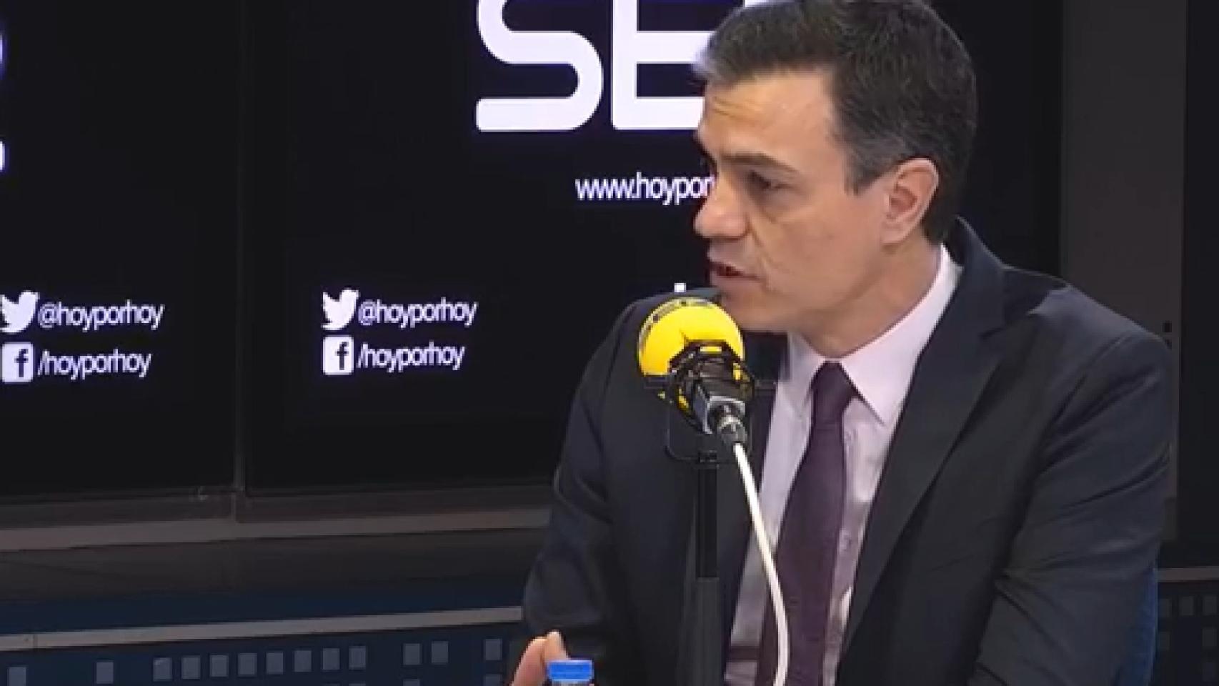 Sánchez en su entrevista en la Ser.