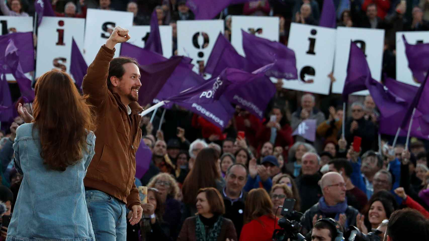 Cierre de la campaña de Podemos para las elecciones generales de 2019.