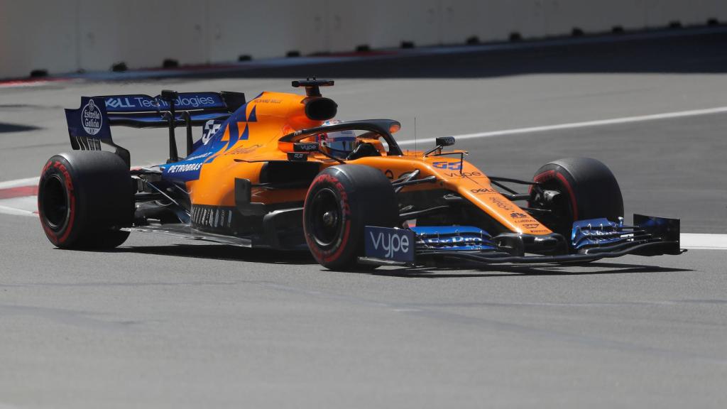 Carlos Sainz durante la clasificación del GP de Azerbaiyán