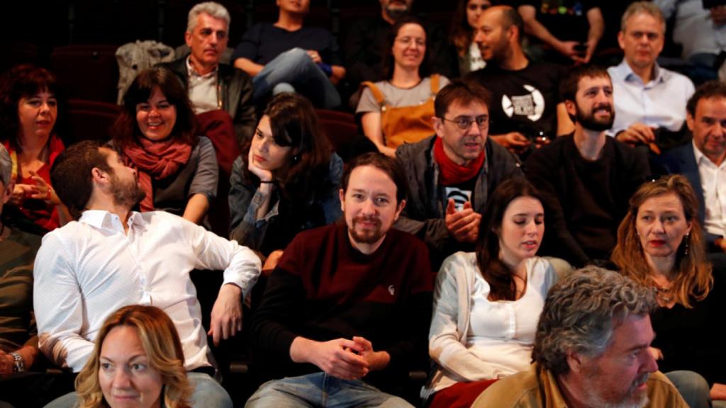 Pablo Iglesias esta mañana durante la emisión del documental sobre el cambio climático 'Esperanza'